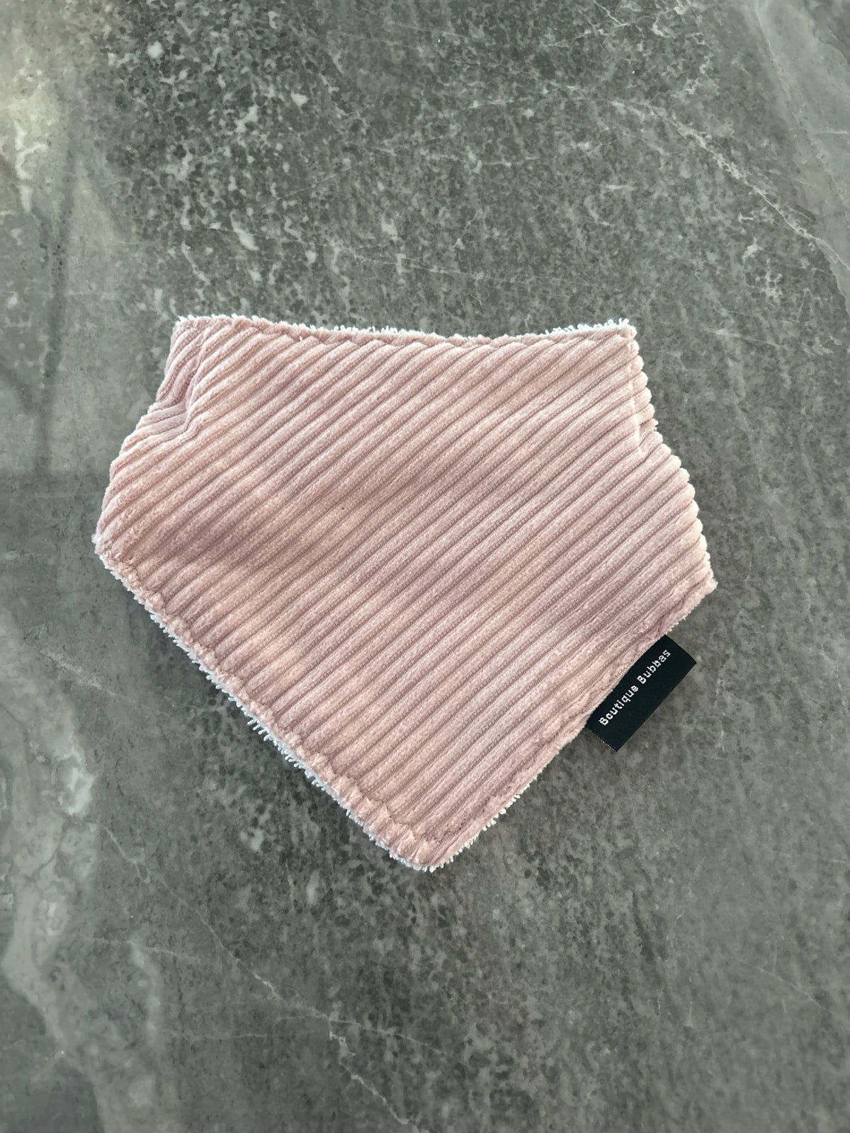 Pink corduroy Bandana Dribble Bib