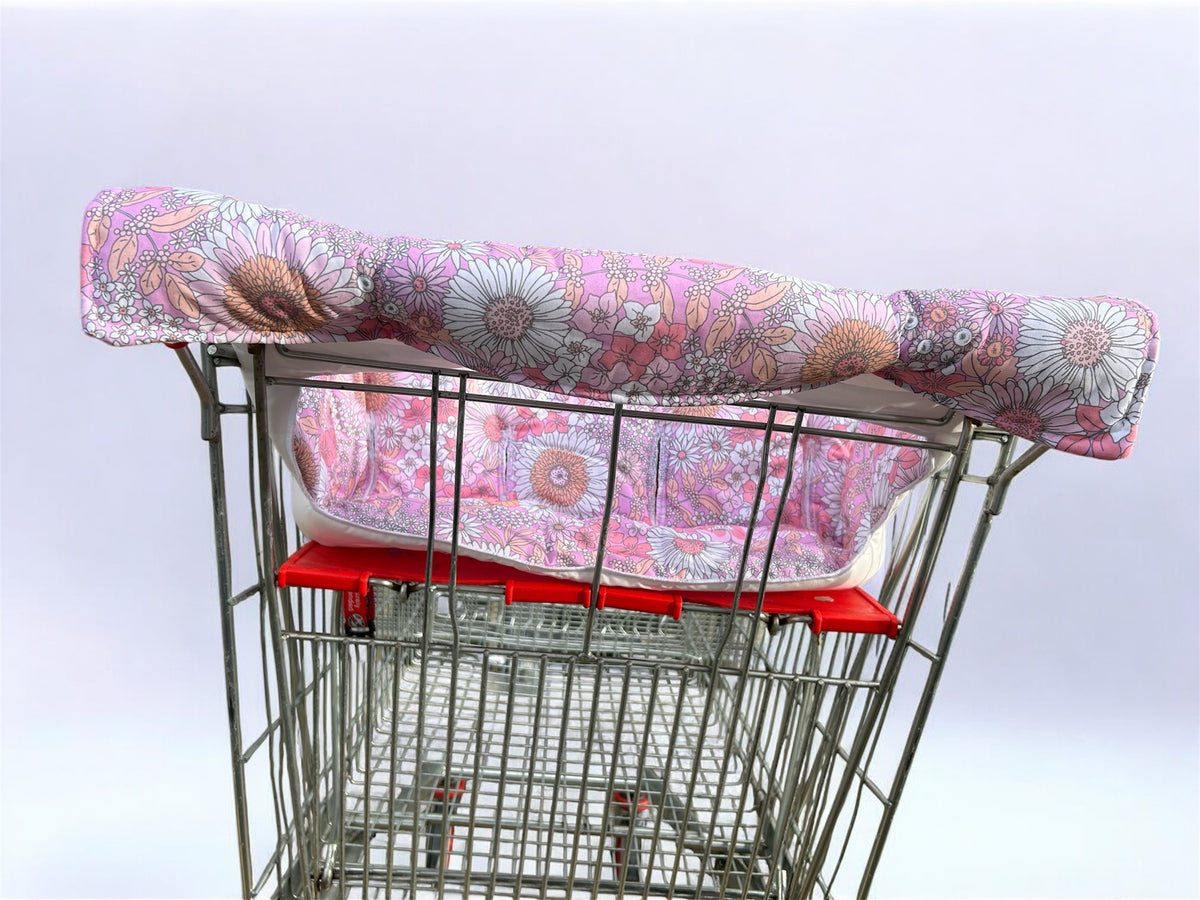 Pink Daisy Trolley Seat Liner