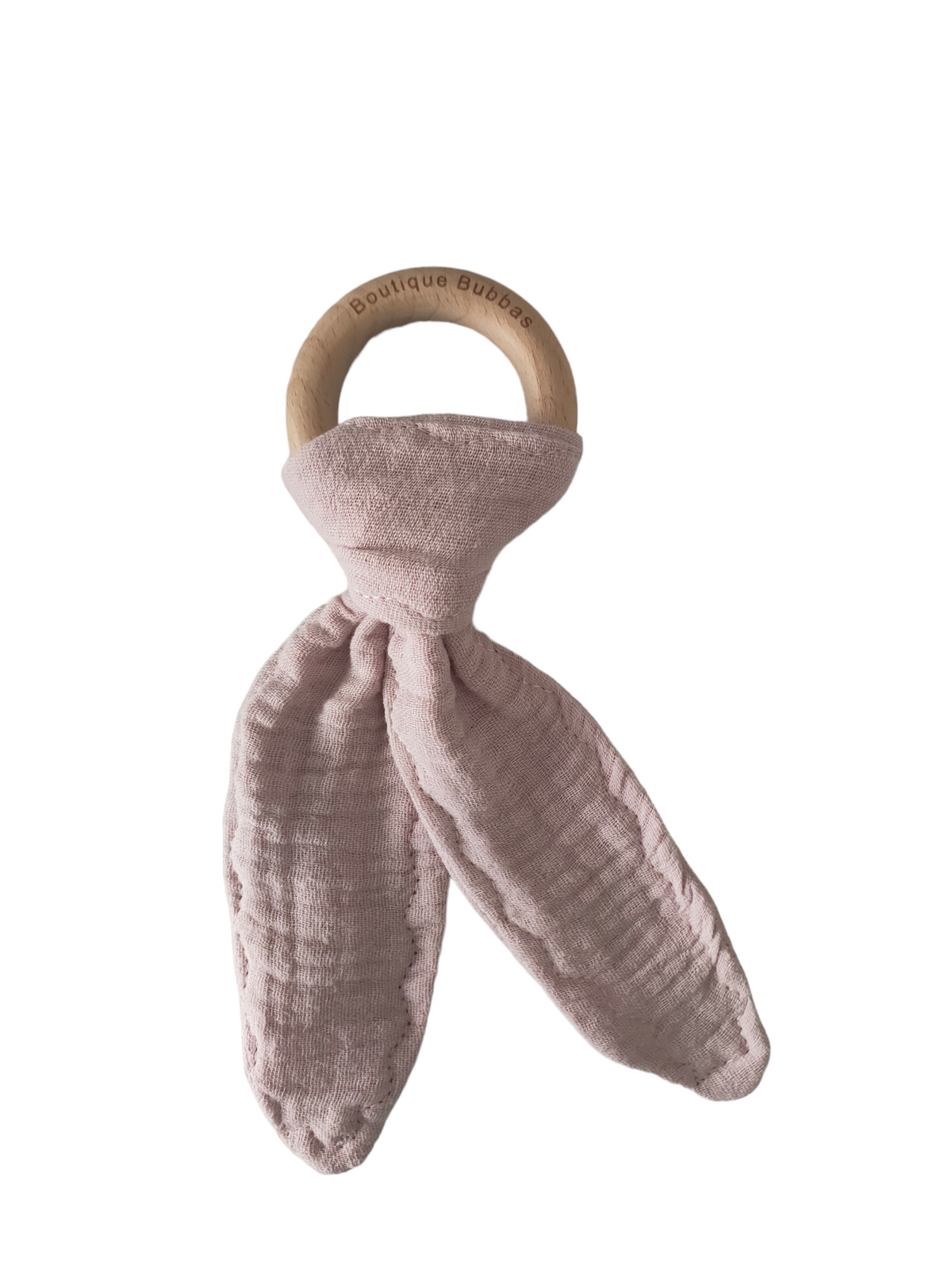 Pink Organic maple wood teething rings