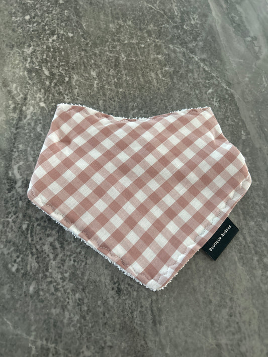 Pink gingham Bandana Dribble Bib