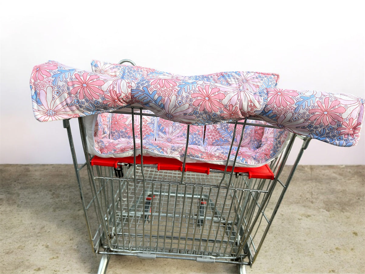Pink Floral Trolley Seat Liner