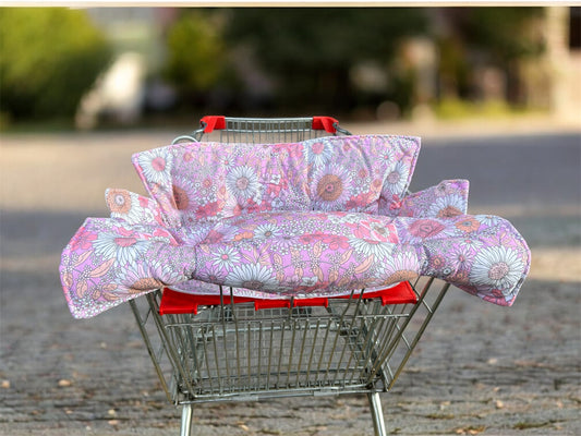 Pink Daisy Trolley Seat Liner