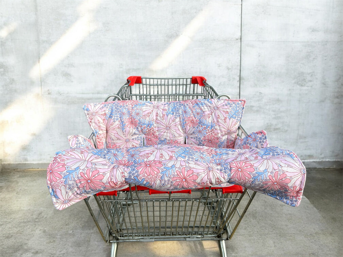 Pink Floral Trolley Seat Liner