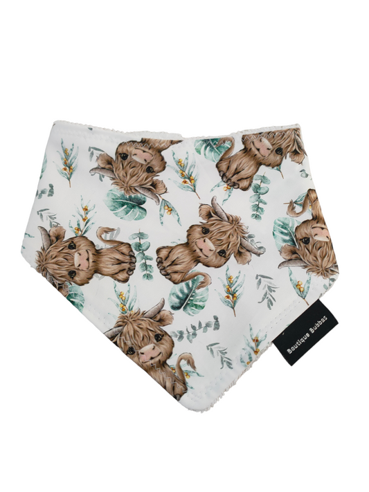 Highland cows Bandana Dribble Bib