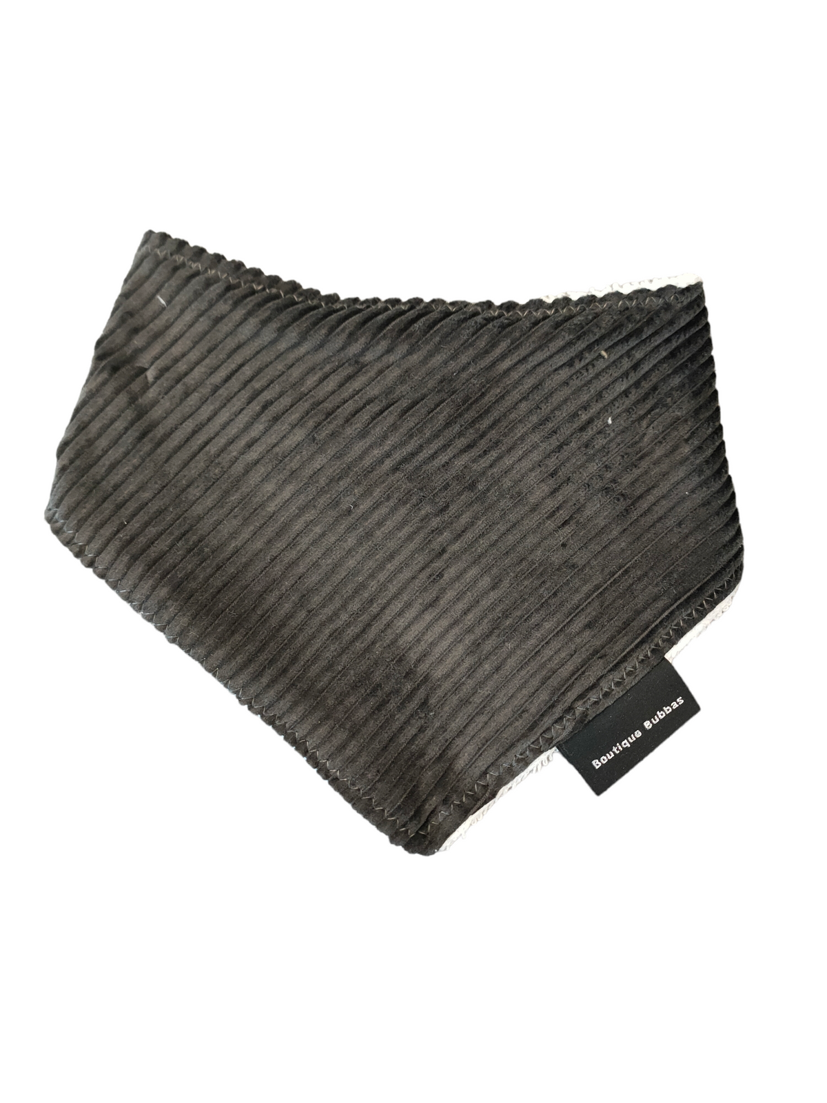 Corduroy Charcoal Bandana Dribble Bib