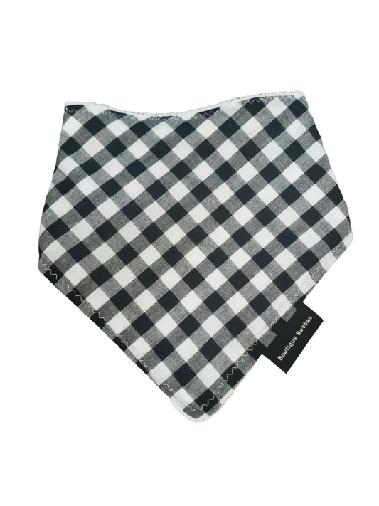 Black Gingham Bandana Dribble Bib