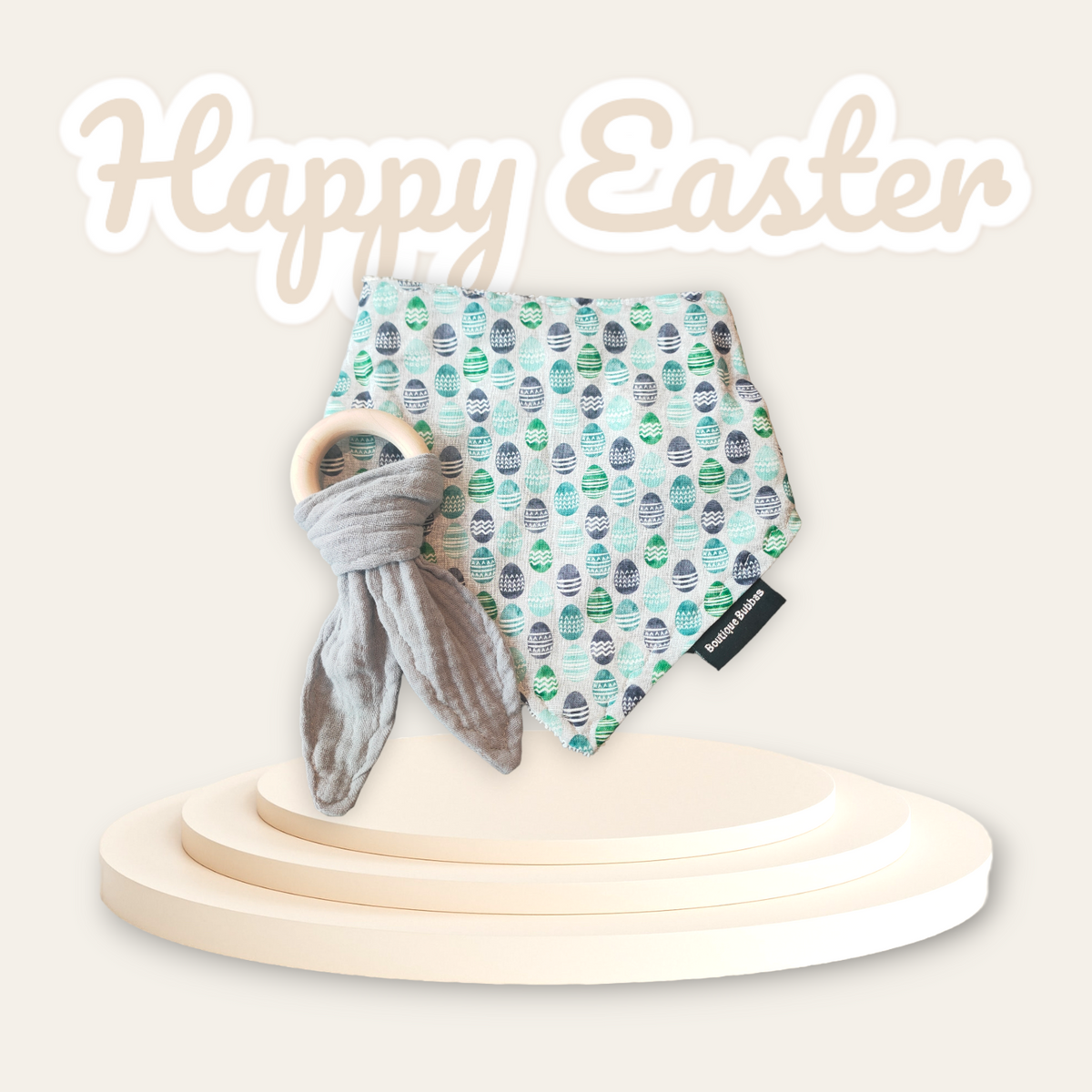 Easter bib teether set